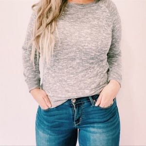 Vanilla Star Gray Crewneck Sweater Medium
